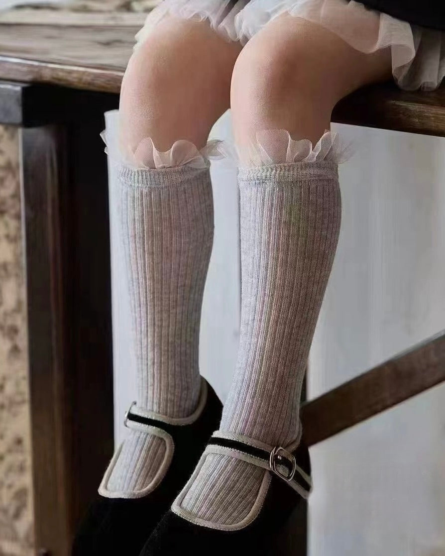 Lacy Top Ribbed Socks