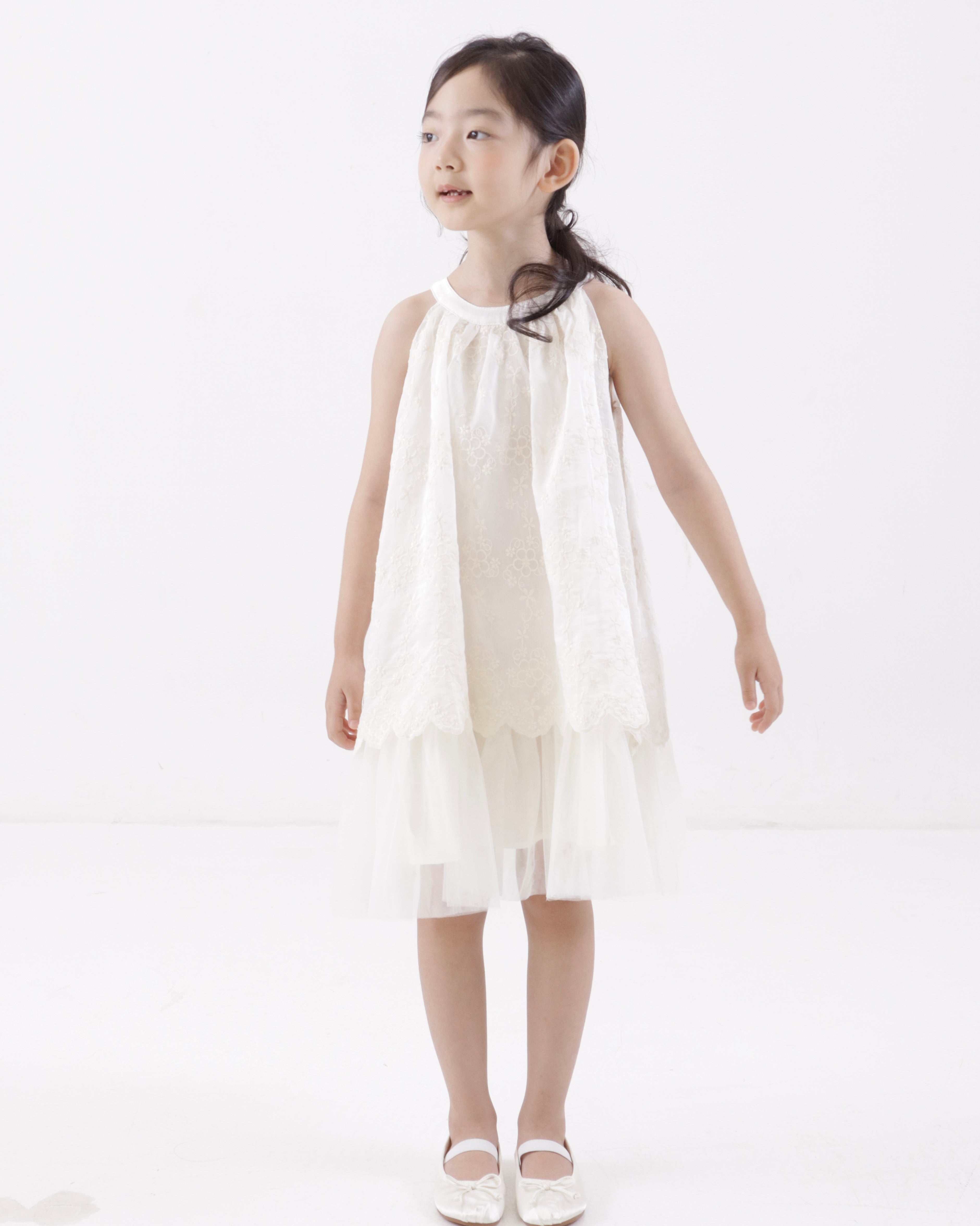 Embroidery Tulle Dress (Ready Stock)