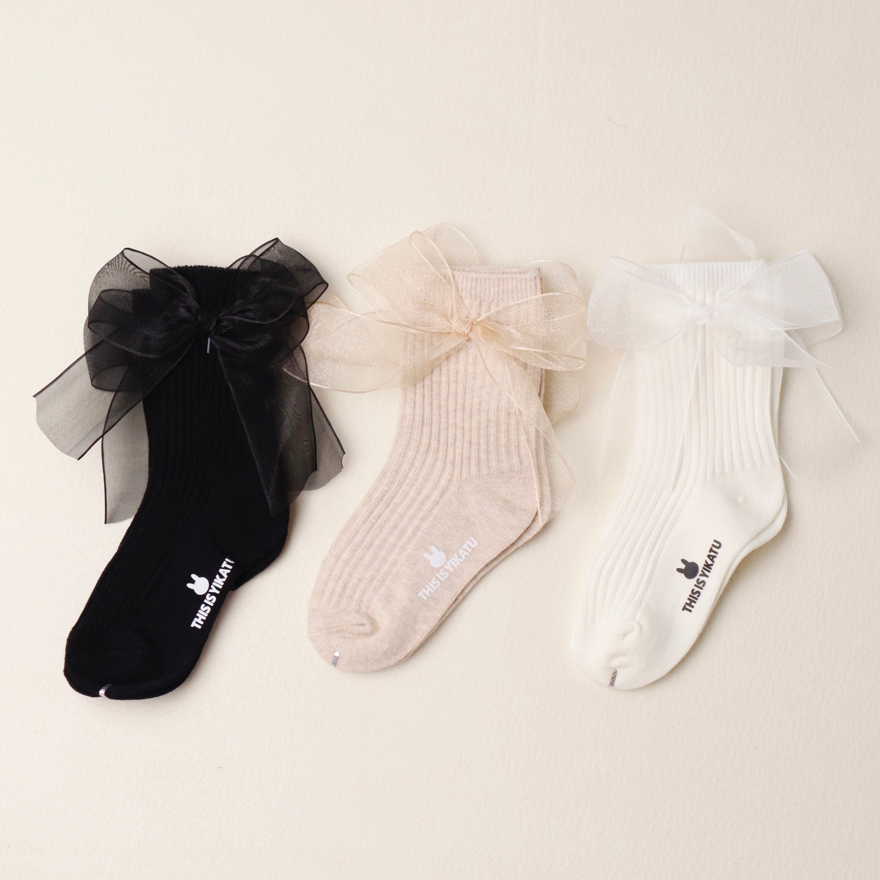 3 Pairs Set - Ribbon Socks (Ready Stock)