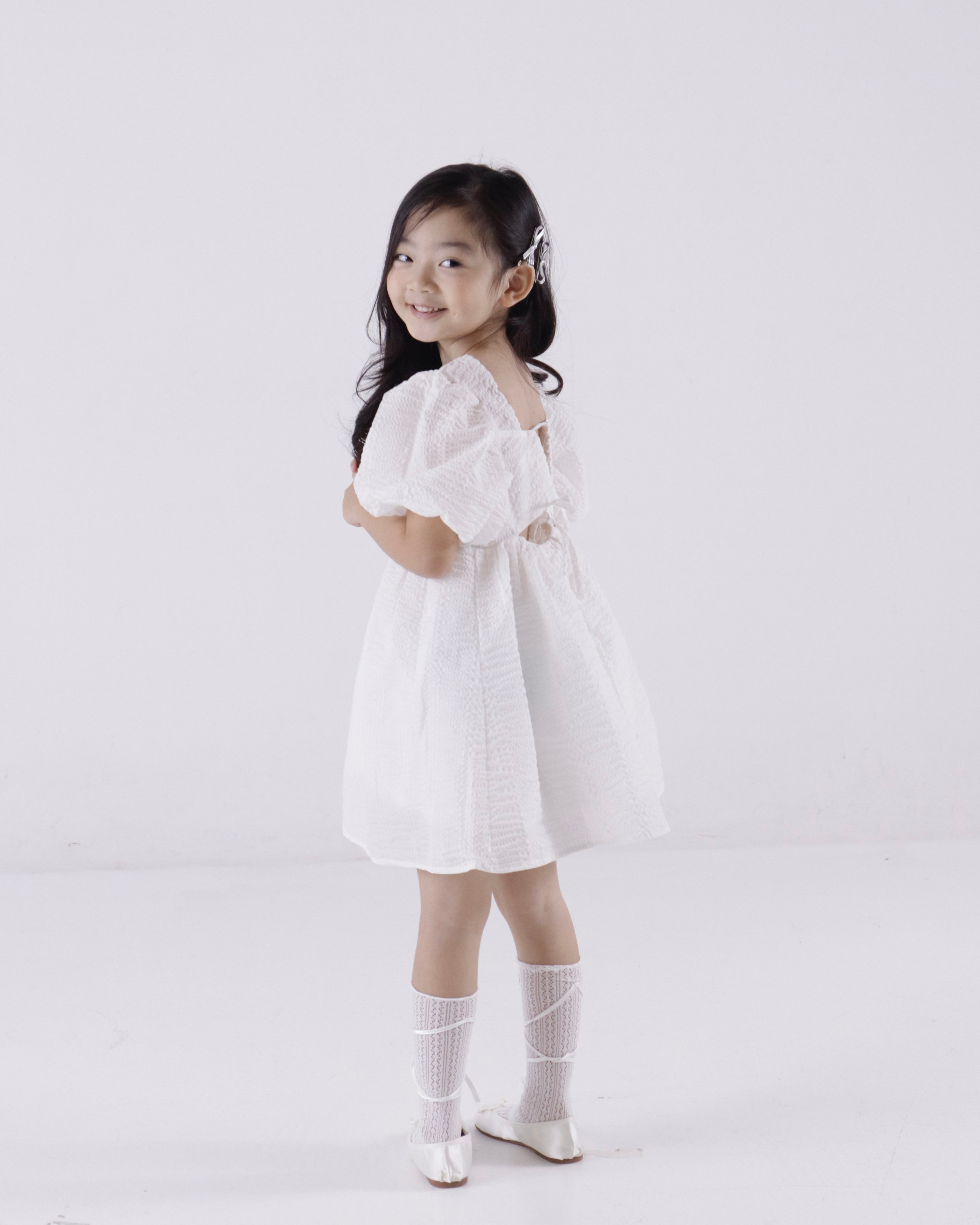 Monbebe Cotton Ripple Dress (Ready Stock)