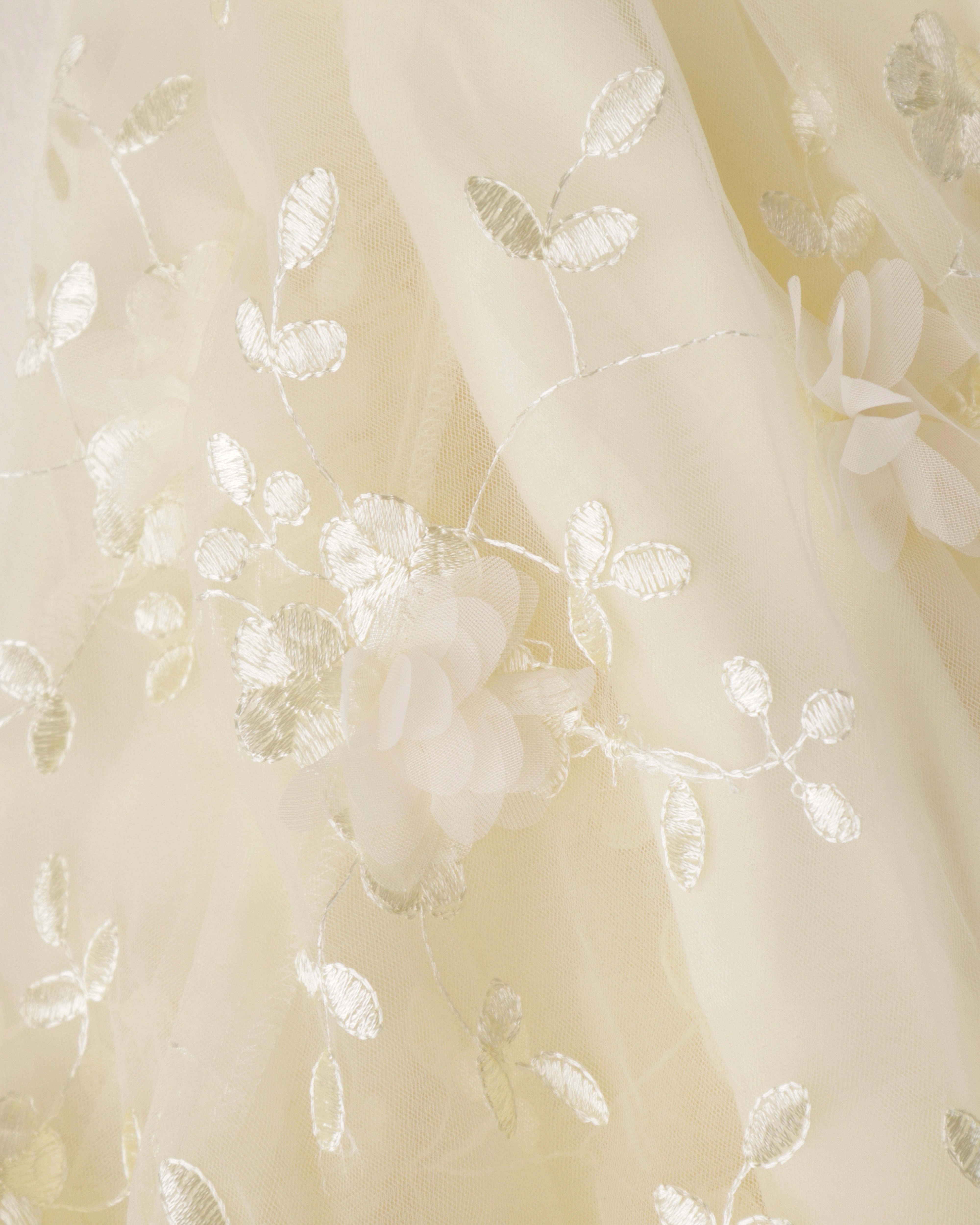 Floral Embroidered A-Line Dress (Ready Stock)