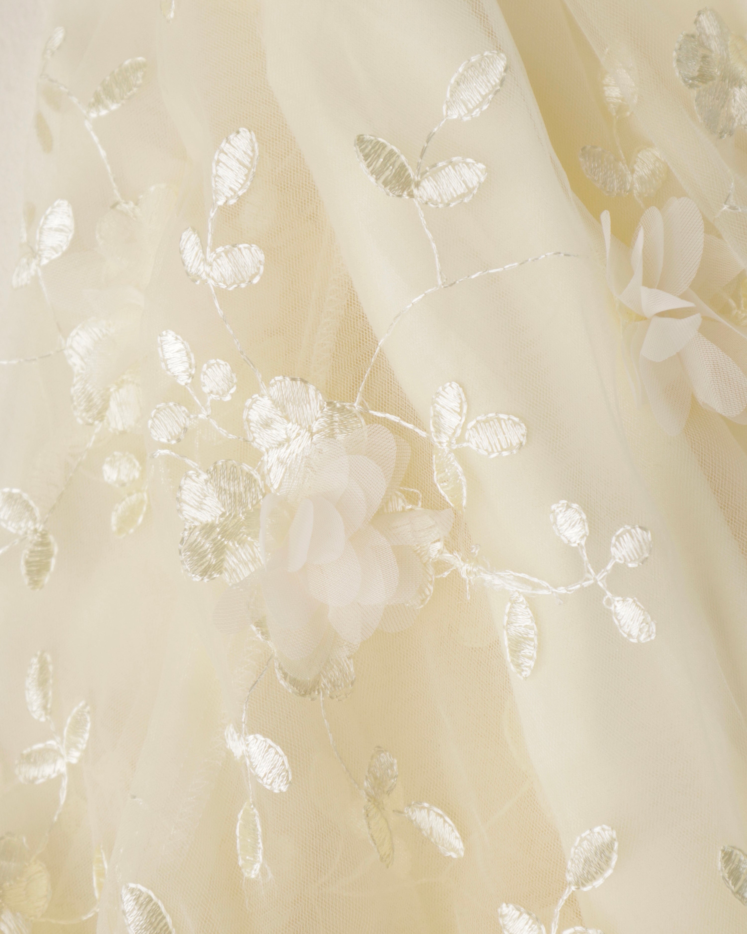 Floral Embroidered A-Line Dress (Ready Stock)