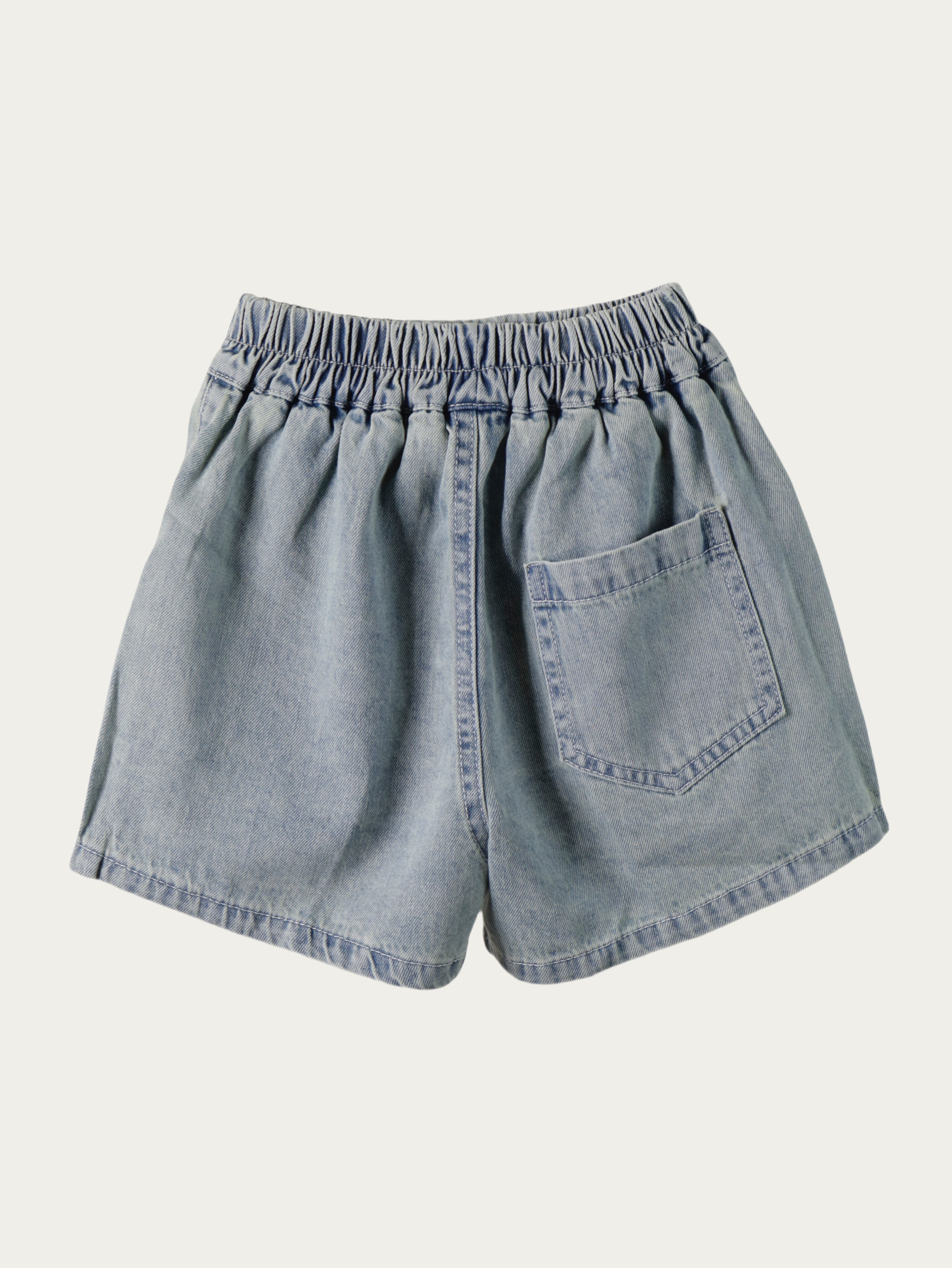 Elasticated Waist Denim Shorts (Ready Stock)
