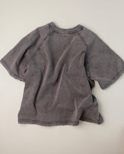 Anna Casual Distressed Tee - Grey
