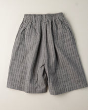 Grey PinStriped Shorts - Mid Length