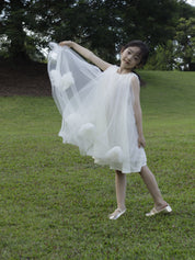 Dreamy Tulle Dress- Cream White (Ready Stock)