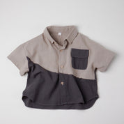 Color-block Cotton Shirt (Ready Stock)