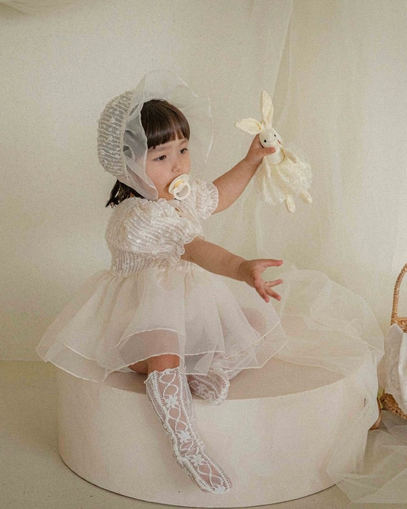 Bebe Aram Dress Body Suit Bonnet Set (Ready Stock)