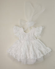 Oren Frilly Lace Romper Dress (Ready Stock)