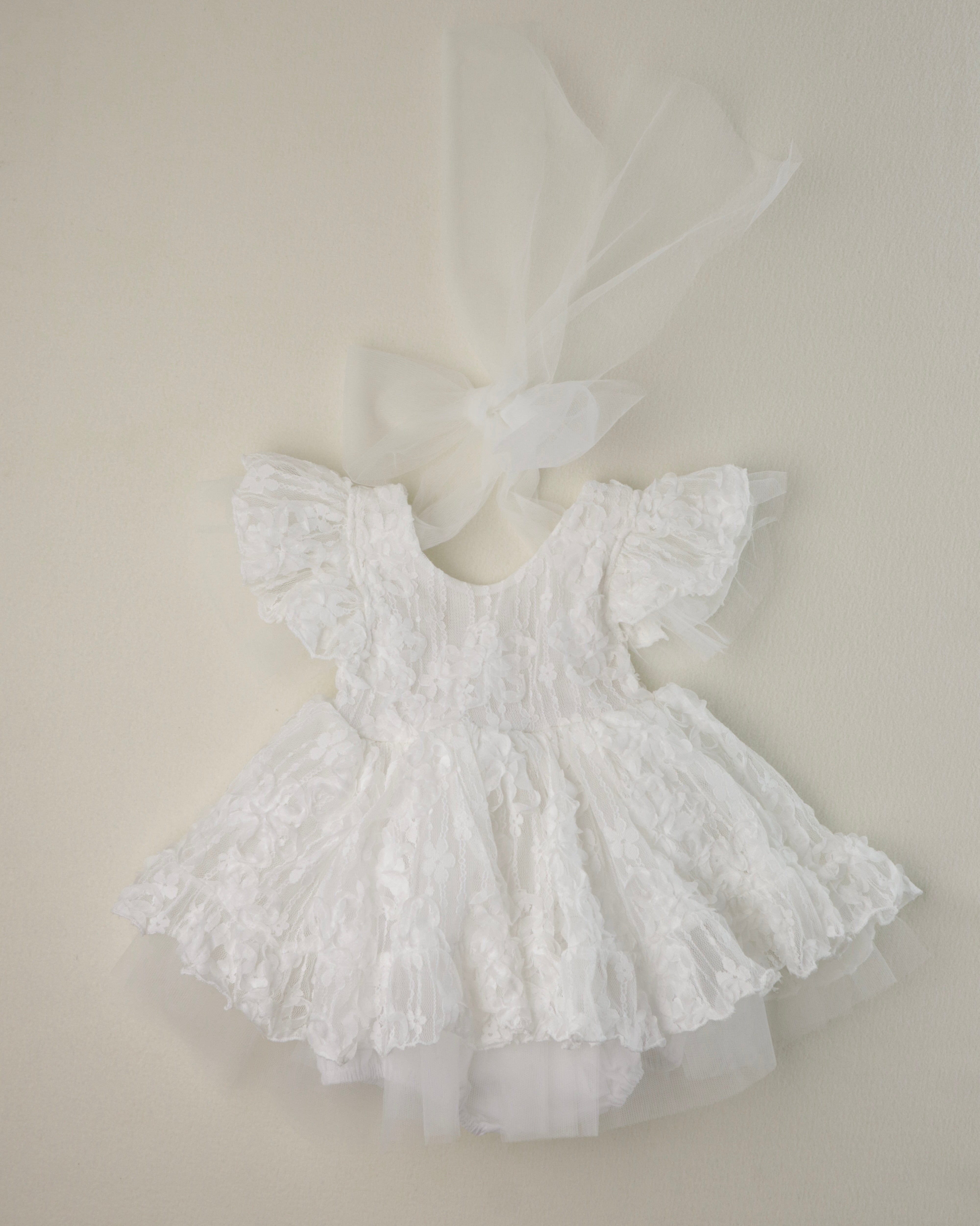 Oren Frilly Lace Romper Dress (Ready Stock)