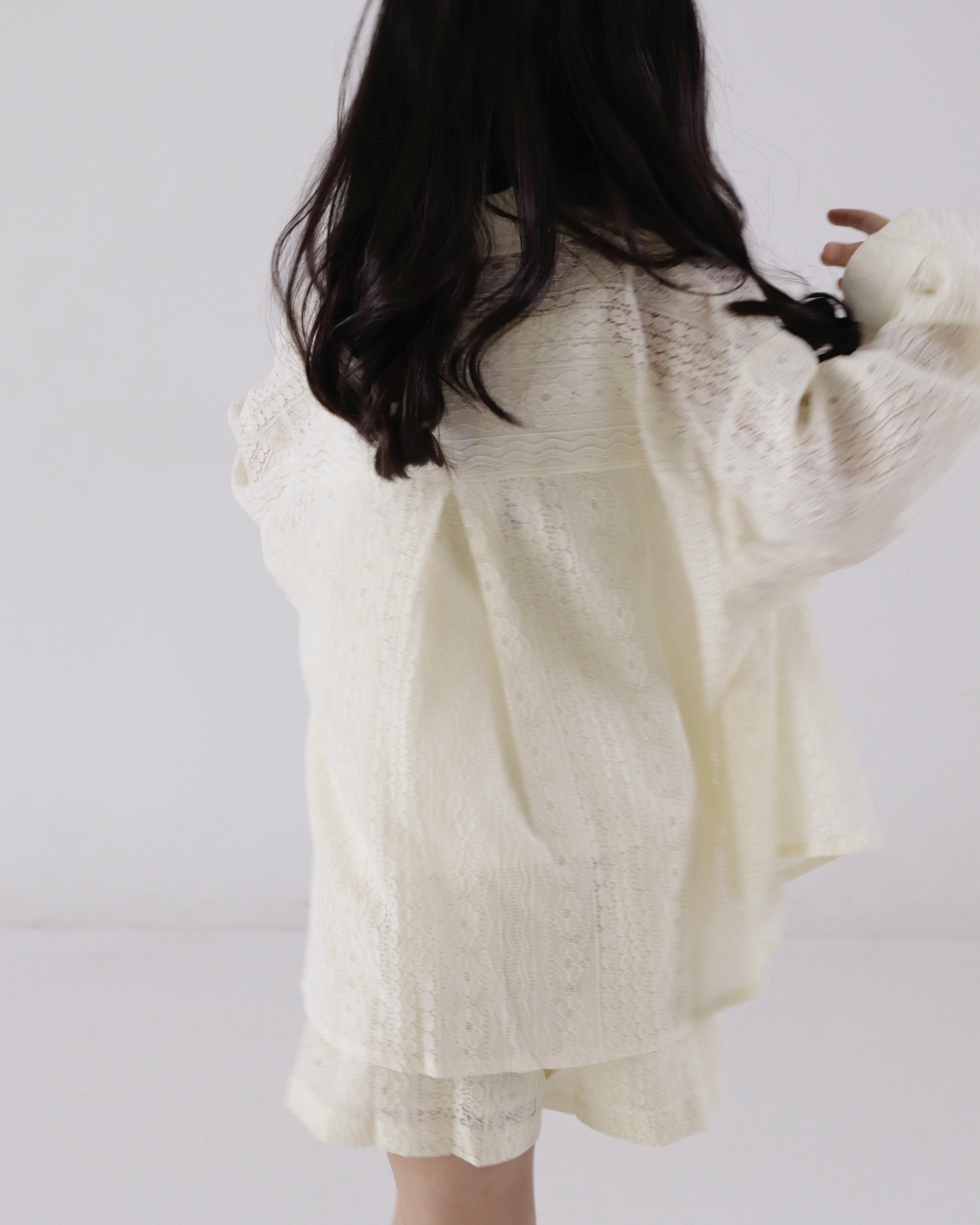 Cream Lace Outfit Set (Ready Stock)