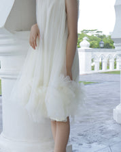 Dreamy Tulle Dress- Cream White (Ready Stock)