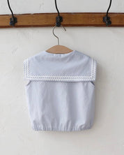Flo Marine Blouse and Skorts Set (Ready Stock)