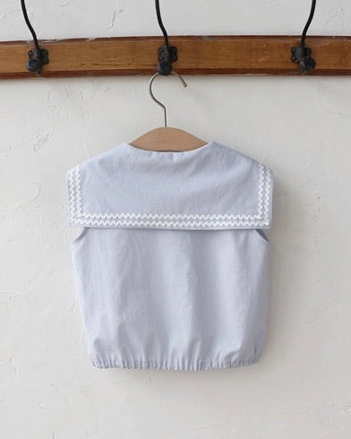 Flo Marine Blouse and Skorts Set (Ready Stock)