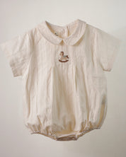 Leo Embroidery Romper (Ready Stock)