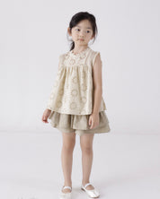 Ray Blouse and Layered Shorts Set (Ready Stock)