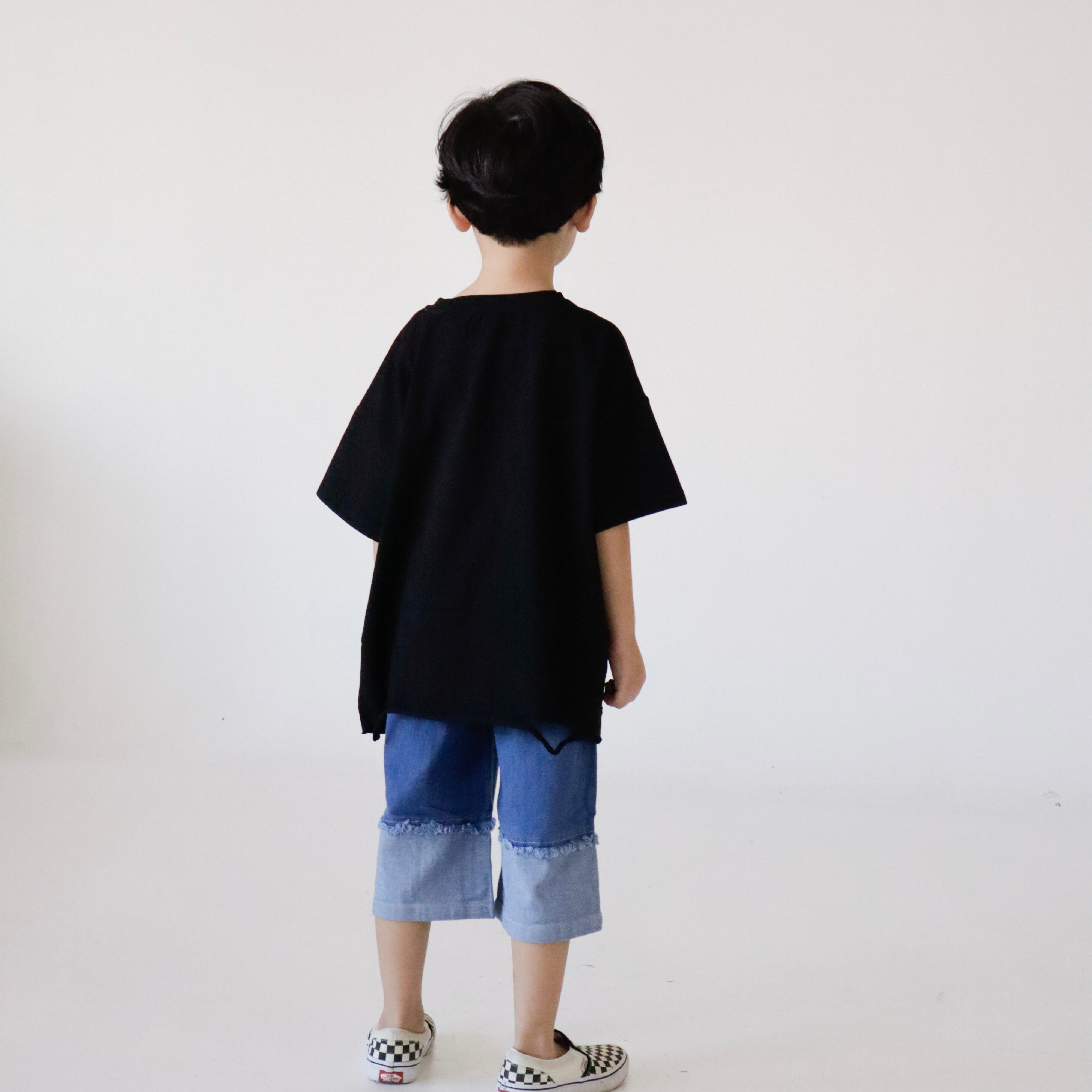 Drop-shoulder distressed Tee (Ready Stock)