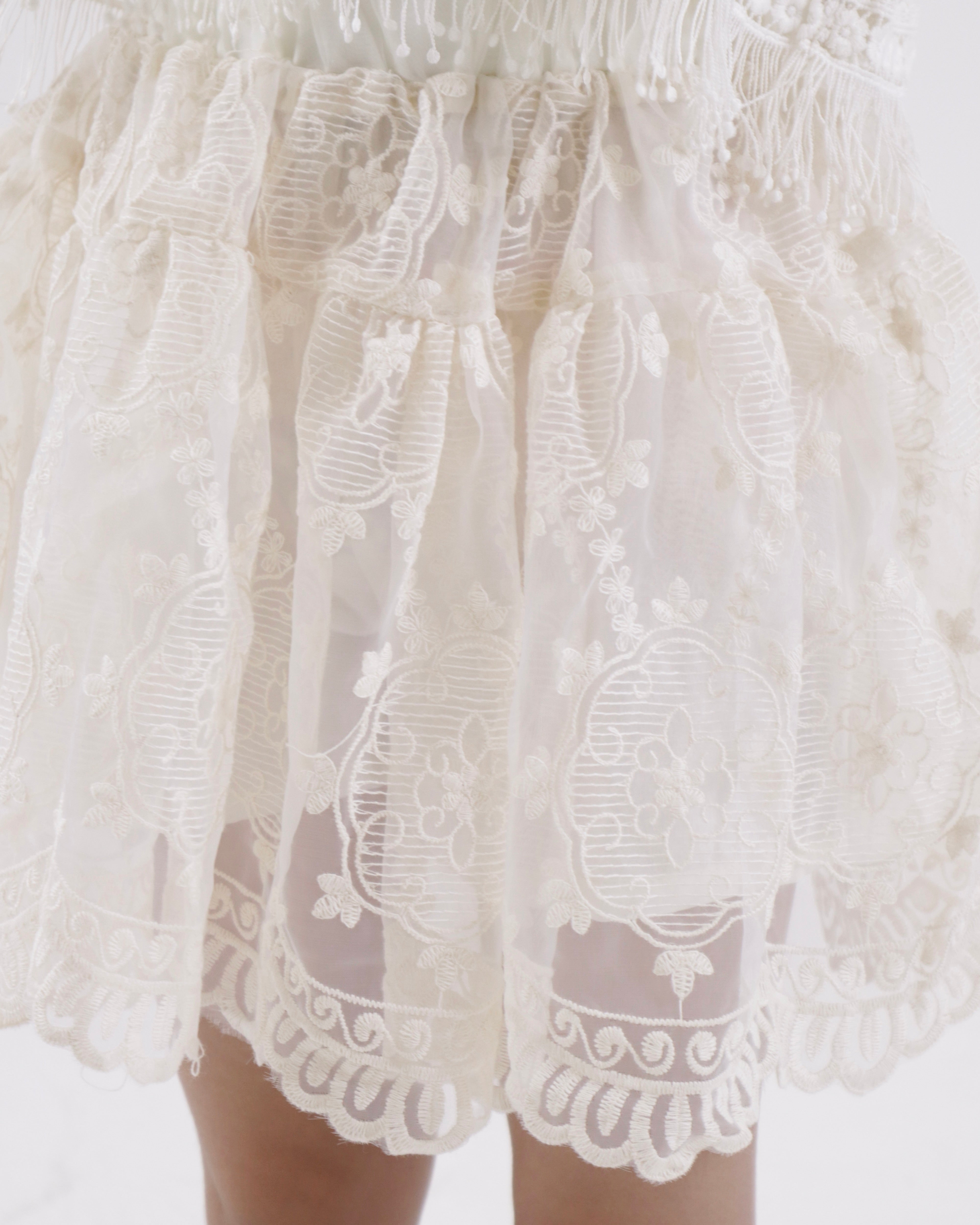 Floral Embroidered Skorts (Ready Stock)