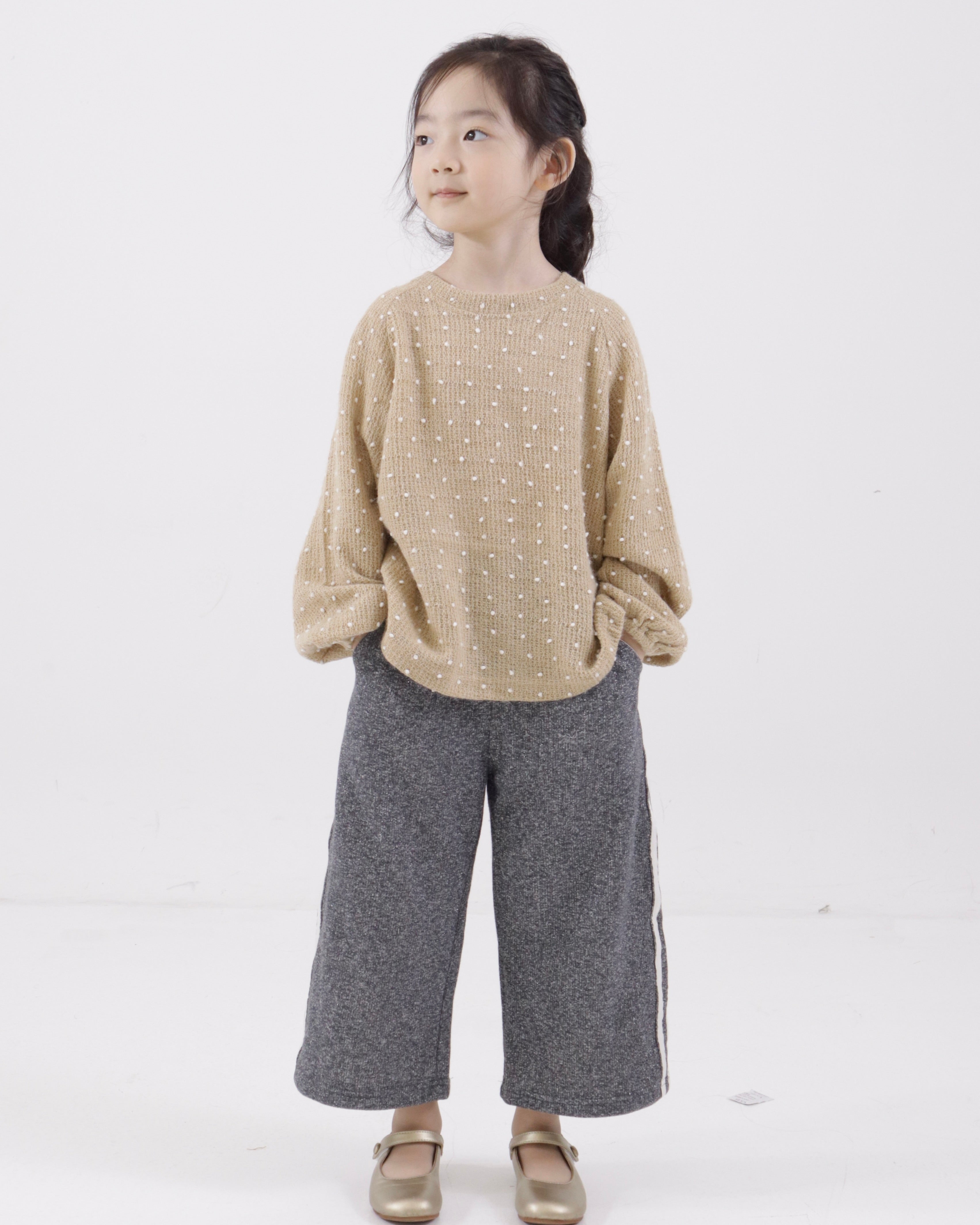 Cozy Dot Knit Top (Ready Stock)