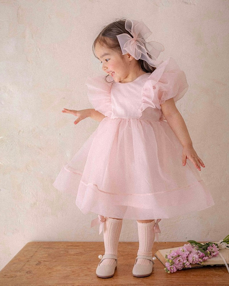 Ines Organza Dress - Pink (Ready Stock)