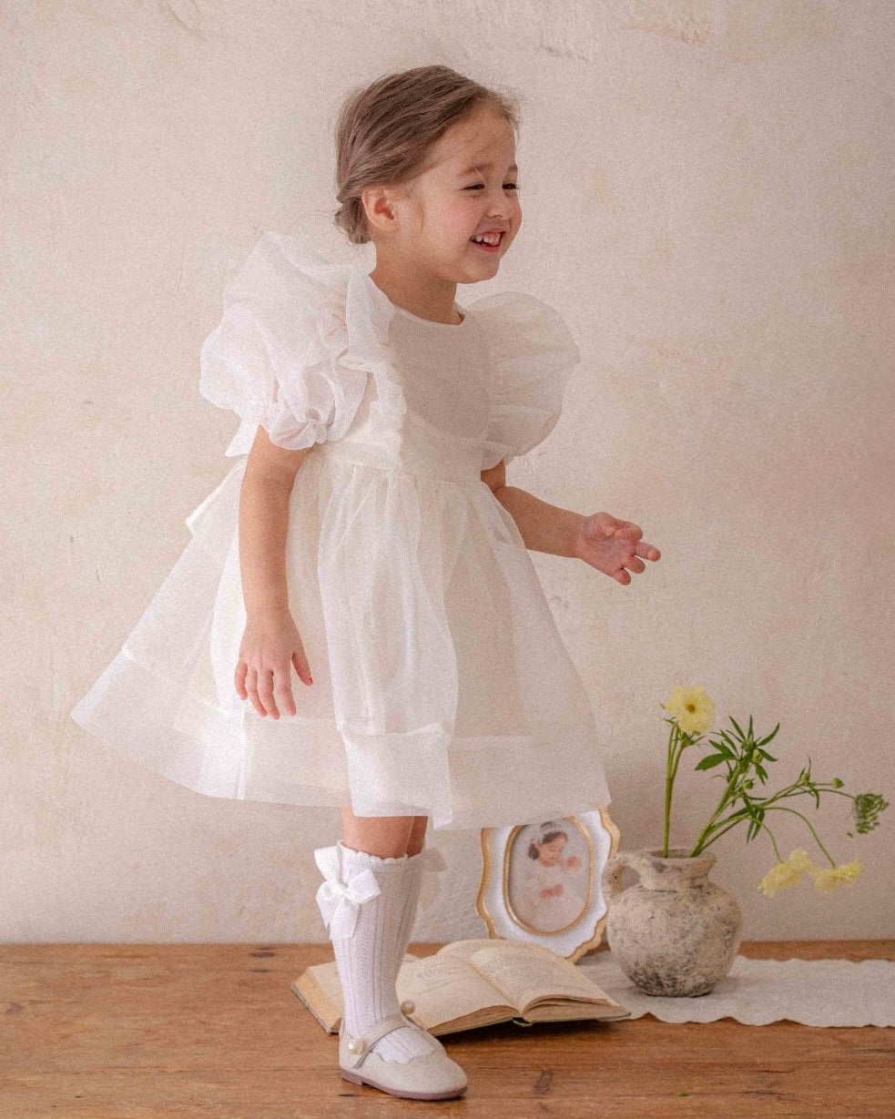 Ines Organza Dress - White (Ready Stock)