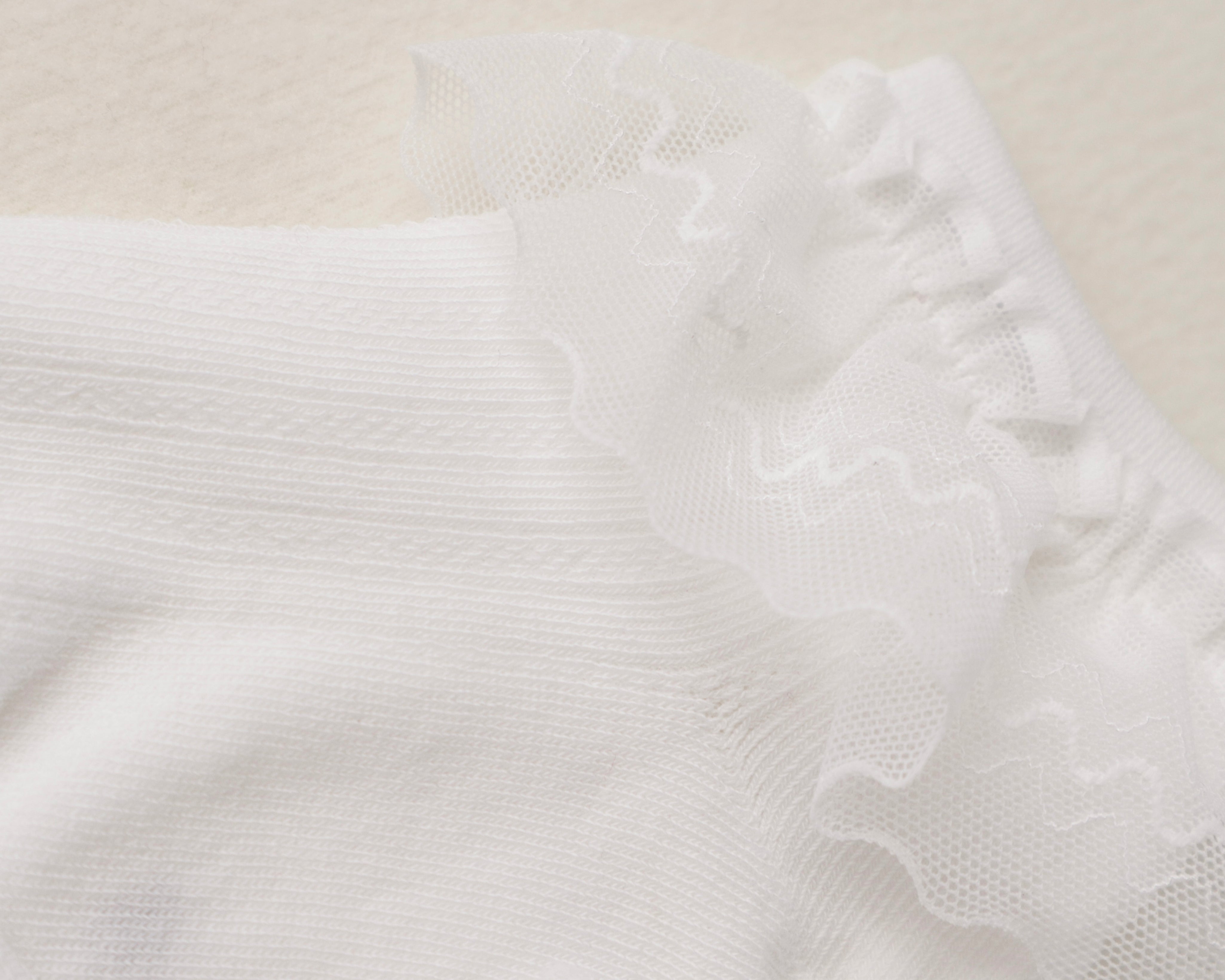 Lace-trimmed socks