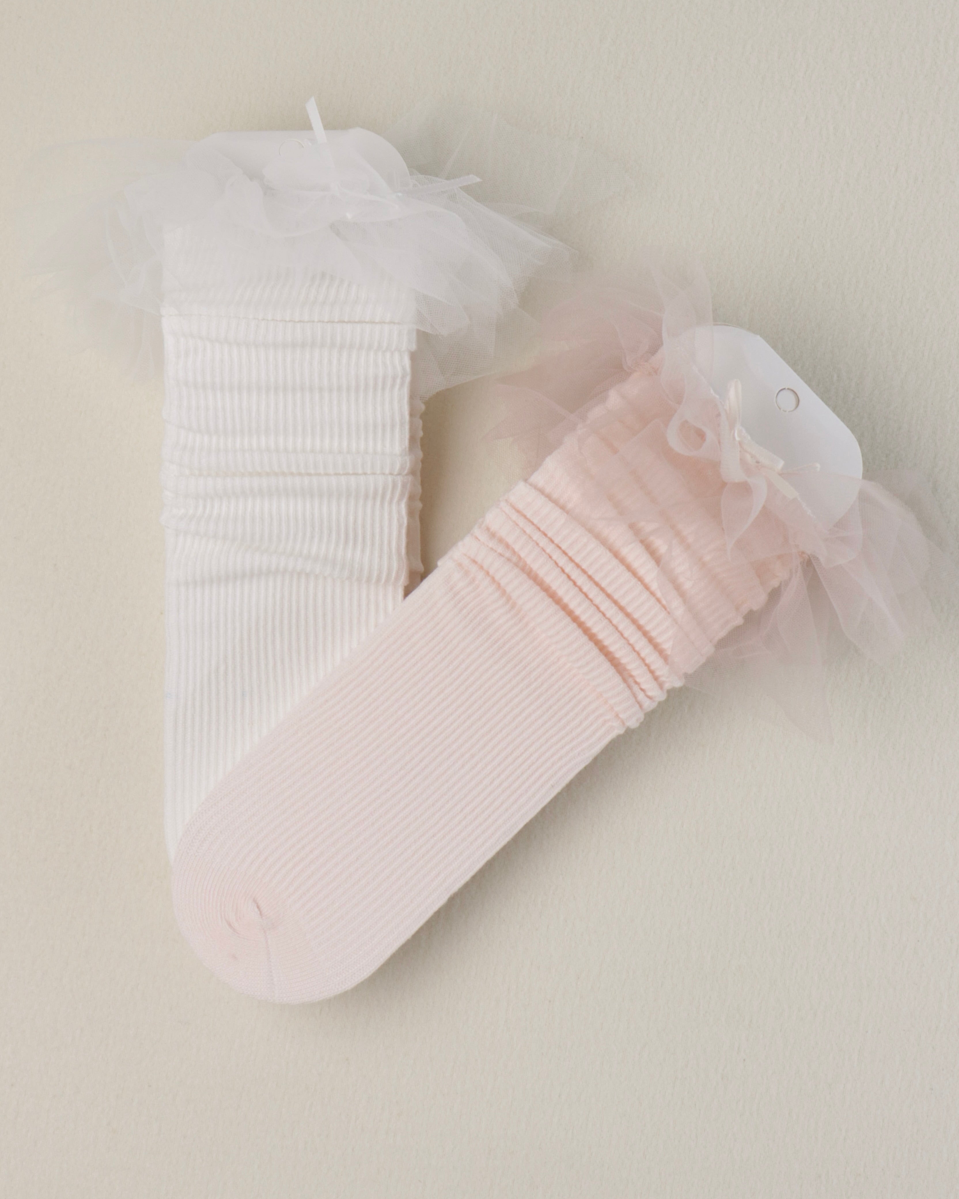 Sweet Tulle-frill Cotton Socks