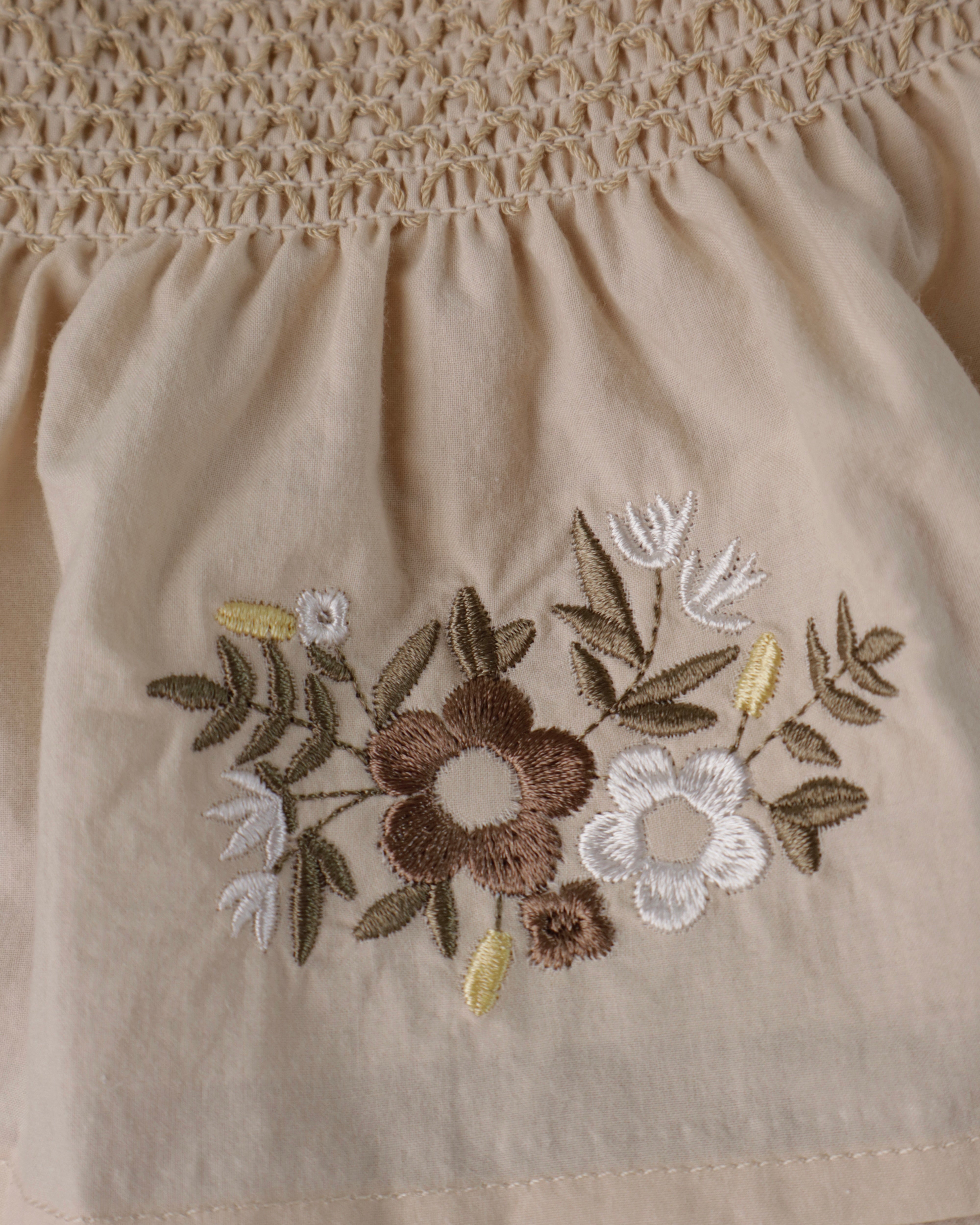 Floral Embroidered Camisole & Ruffled Bloomers Set (Ready Stock)