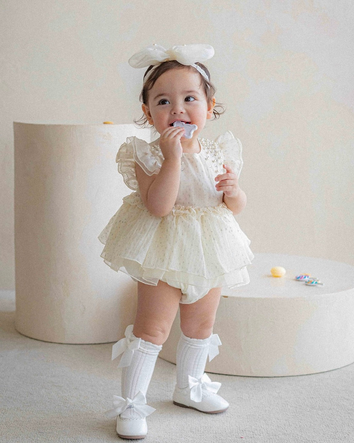 Oren Roel Pearl Suit - Cream  (Ready Stock)
