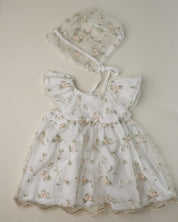 FromJ Embroidered One-piece (Bonnet Set) - Ready Stock