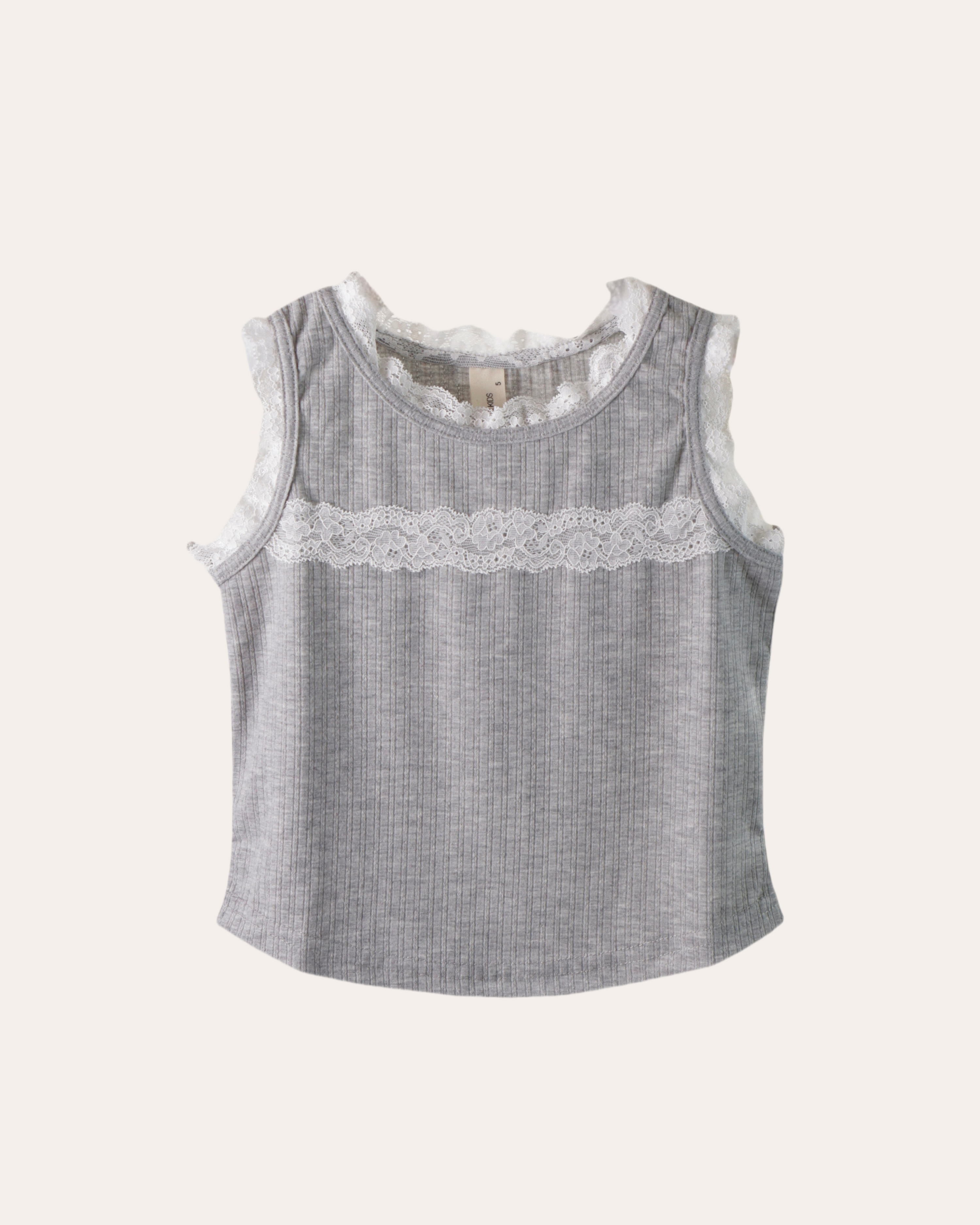 Sleeveless Lace Tee (Ready Stock)