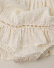Lace-Embroidered Cotton Romper Dress (Ready Stock)