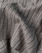 Grey PinStriped Shorts - Mid Length