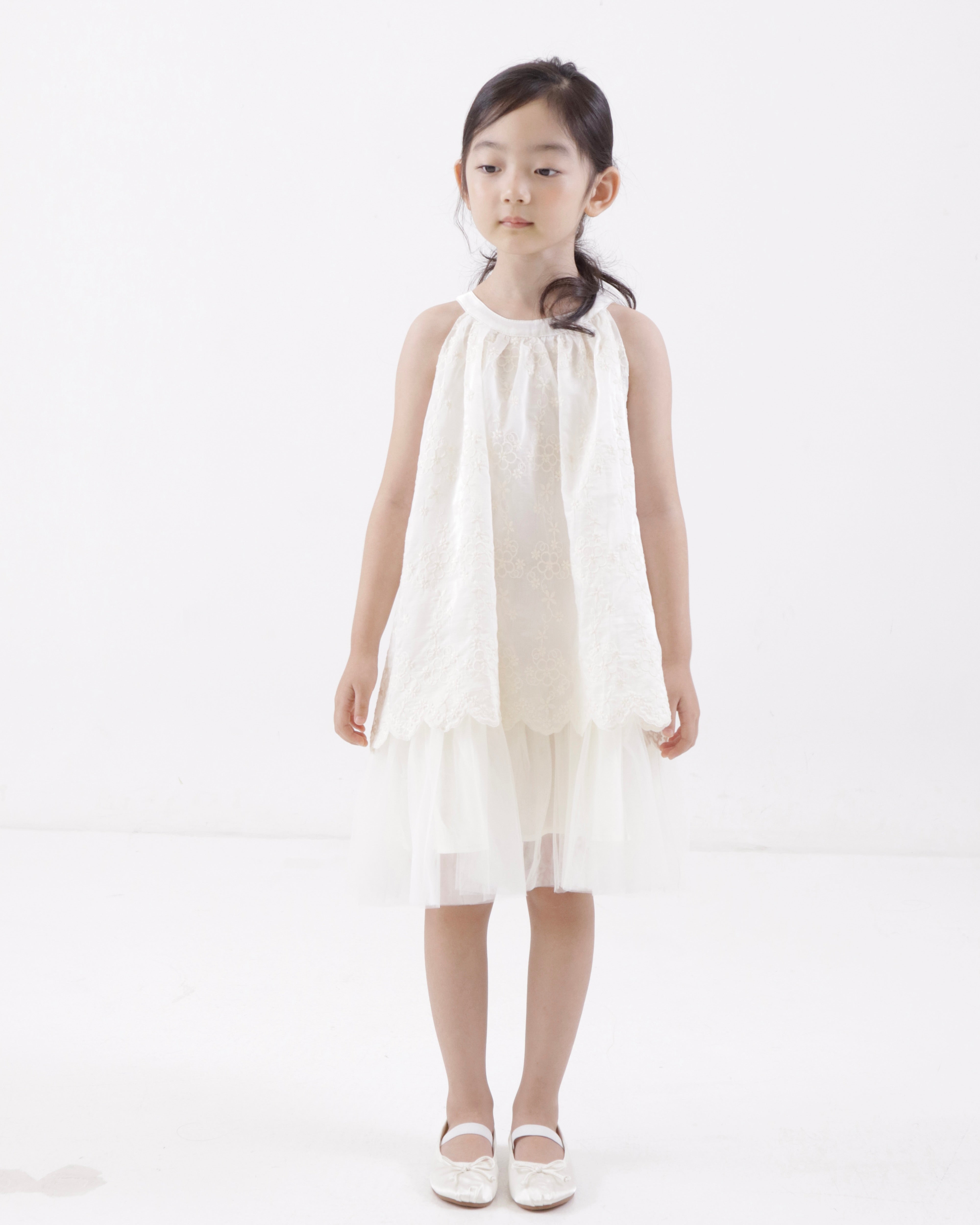 Embroidery Tulle Dress (Ready Stock)