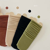 Candy Color Ribbed Socks 4 Pairs Set (Ready Stocks)