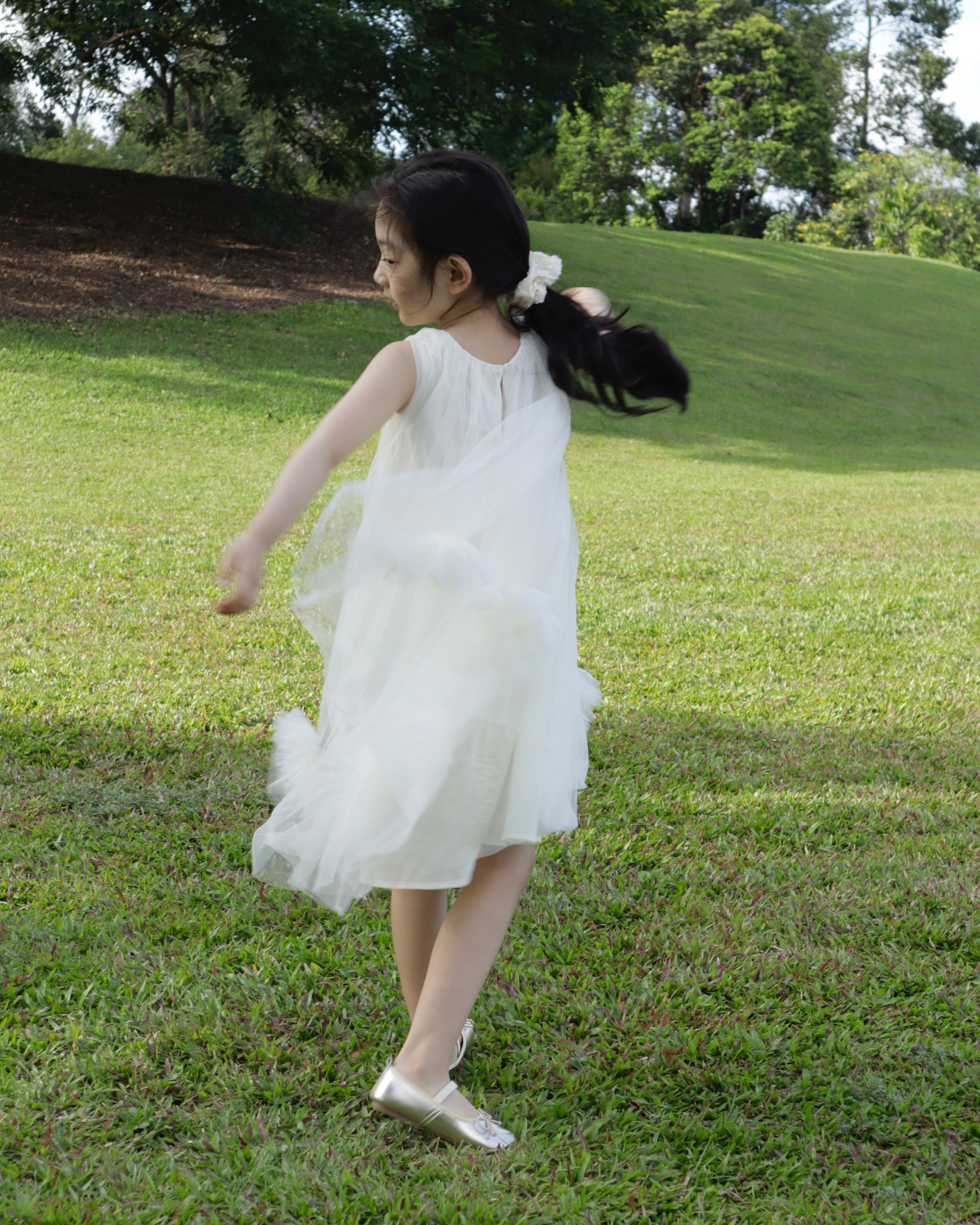 Dreamy Tulle Dress- Cream White (Ready Stock)