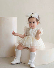 Oren Roel Pearl Suit - Cream  (Ready Stock)