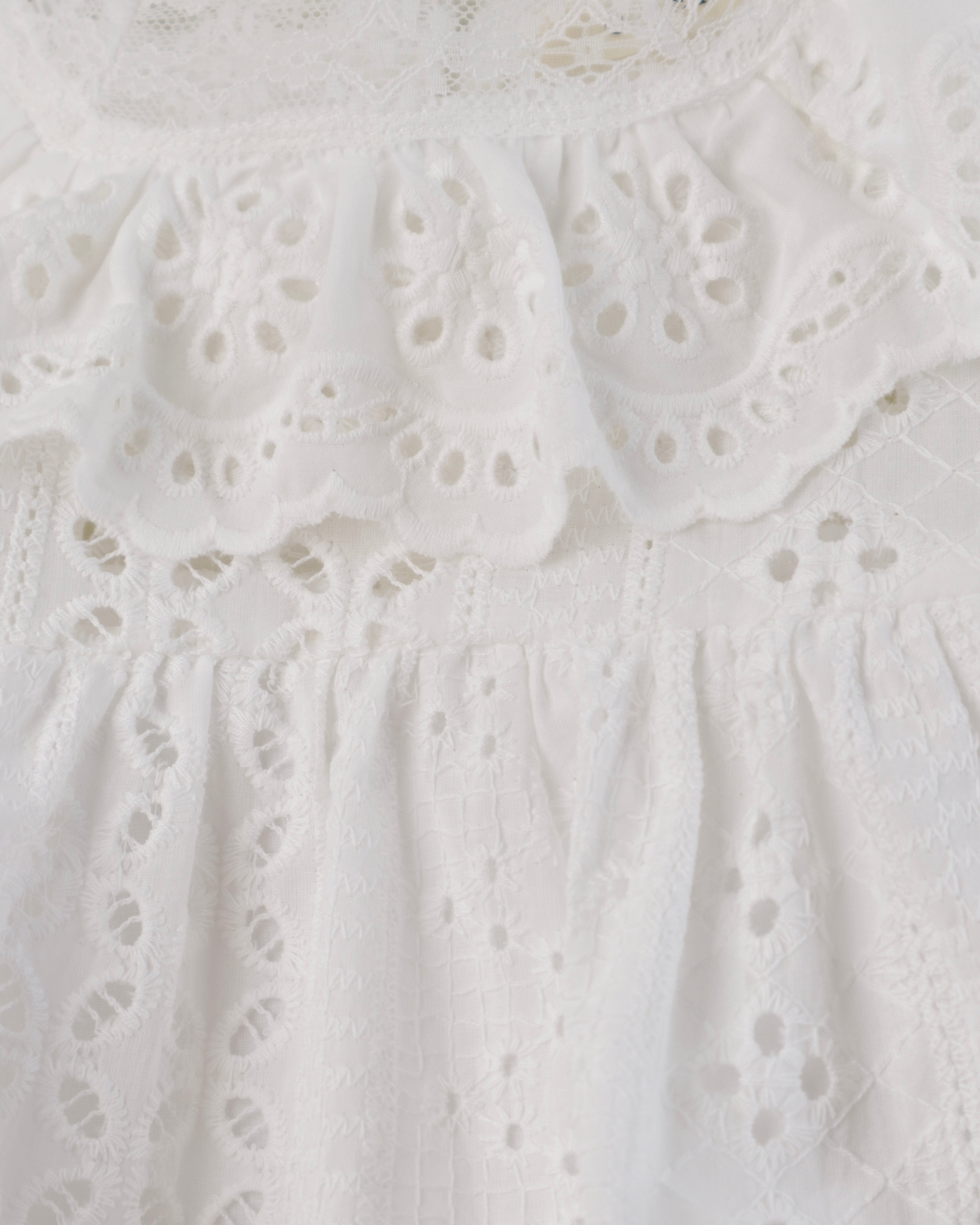 Oren Foret Eyelet Lace Baby Romper (Ready Stock)