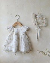 FromJ Embroidered One-piece (Bonnet Set) - Ready Stock