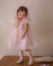 Ines Organza Dress - Pink (Ready Stock)