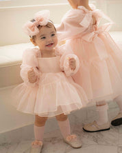 Oren CL Organza Romper-Pink (Ready Stock)