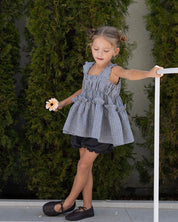 *Premium* - Nounou Tulip Top and Hobagi Shorts Set (Ready Stock)