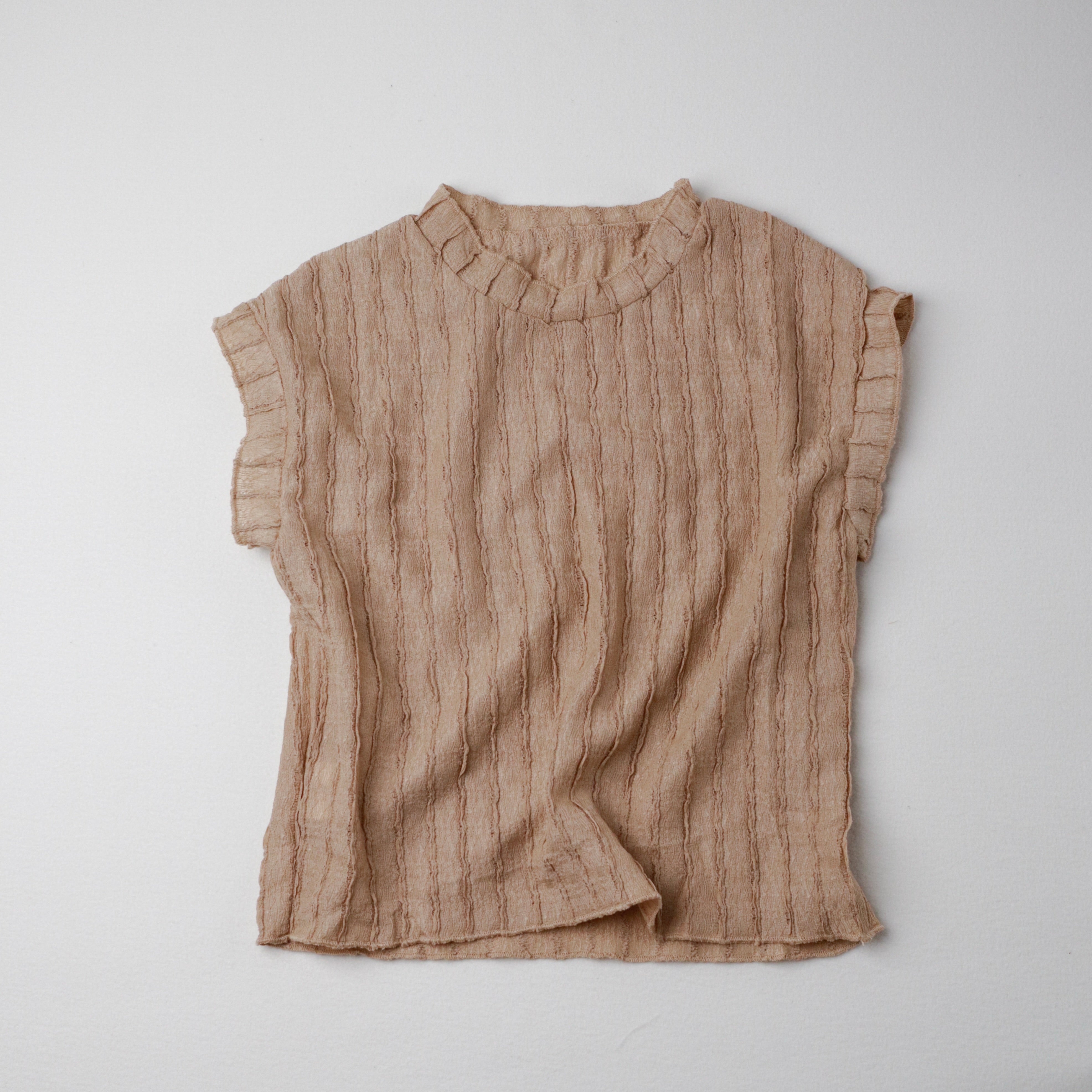 Ruffled Textured Tee (Ready Stock)