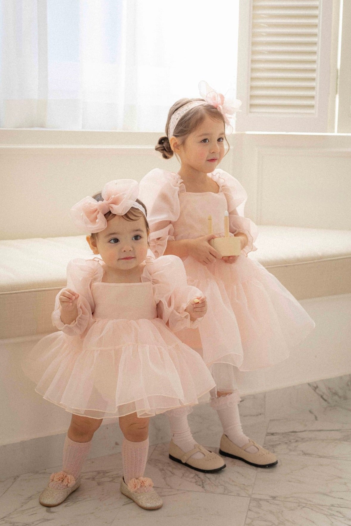 Oren CL Organza Romper-Pink (Ready Stock)