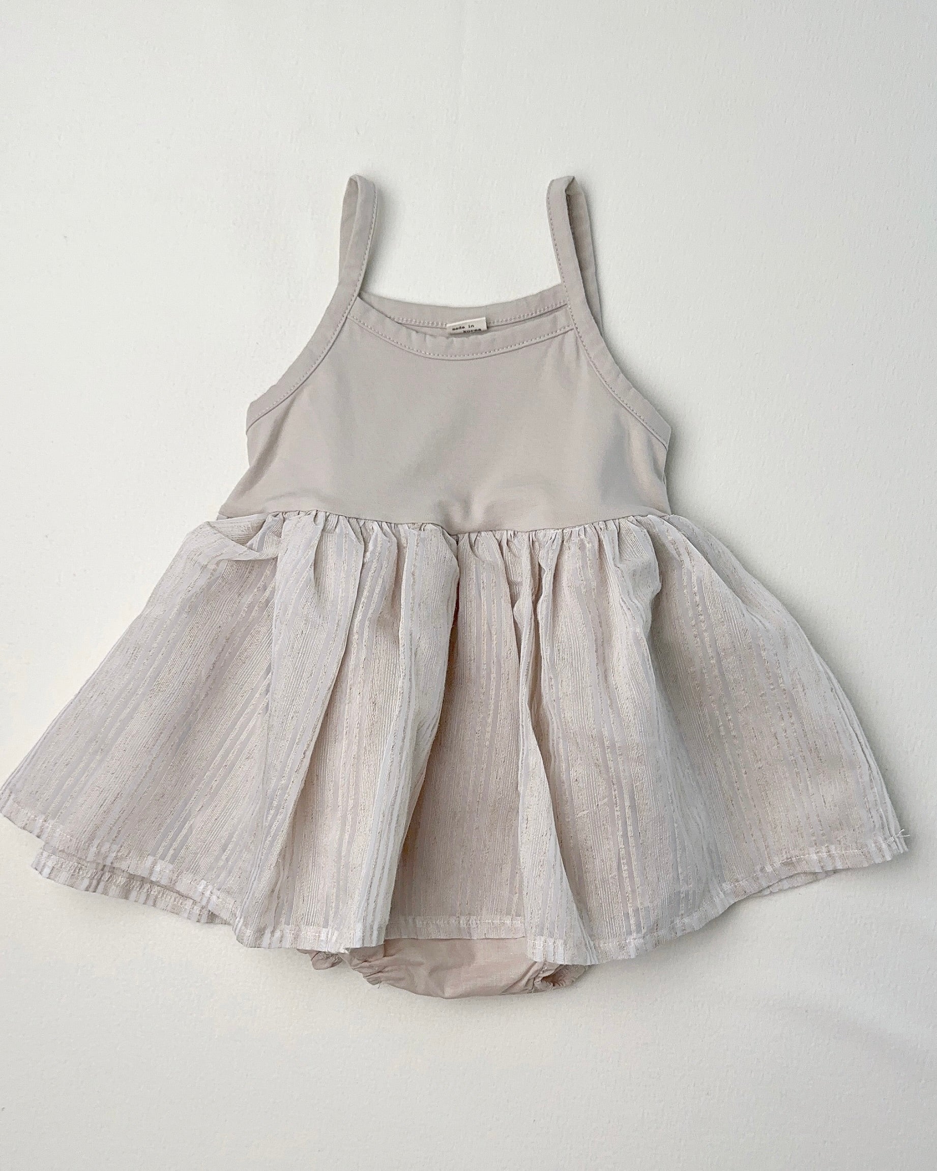 Nunubiel Slub Cotton Romper Dress (Ready Stock)