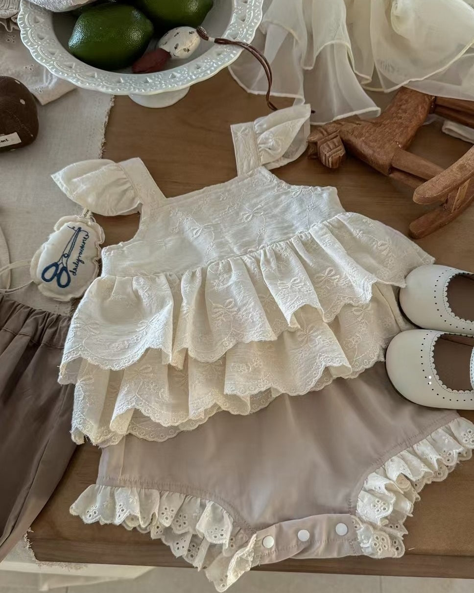 Layered Babydoll Top + Bloomer Set (Ready Stock)