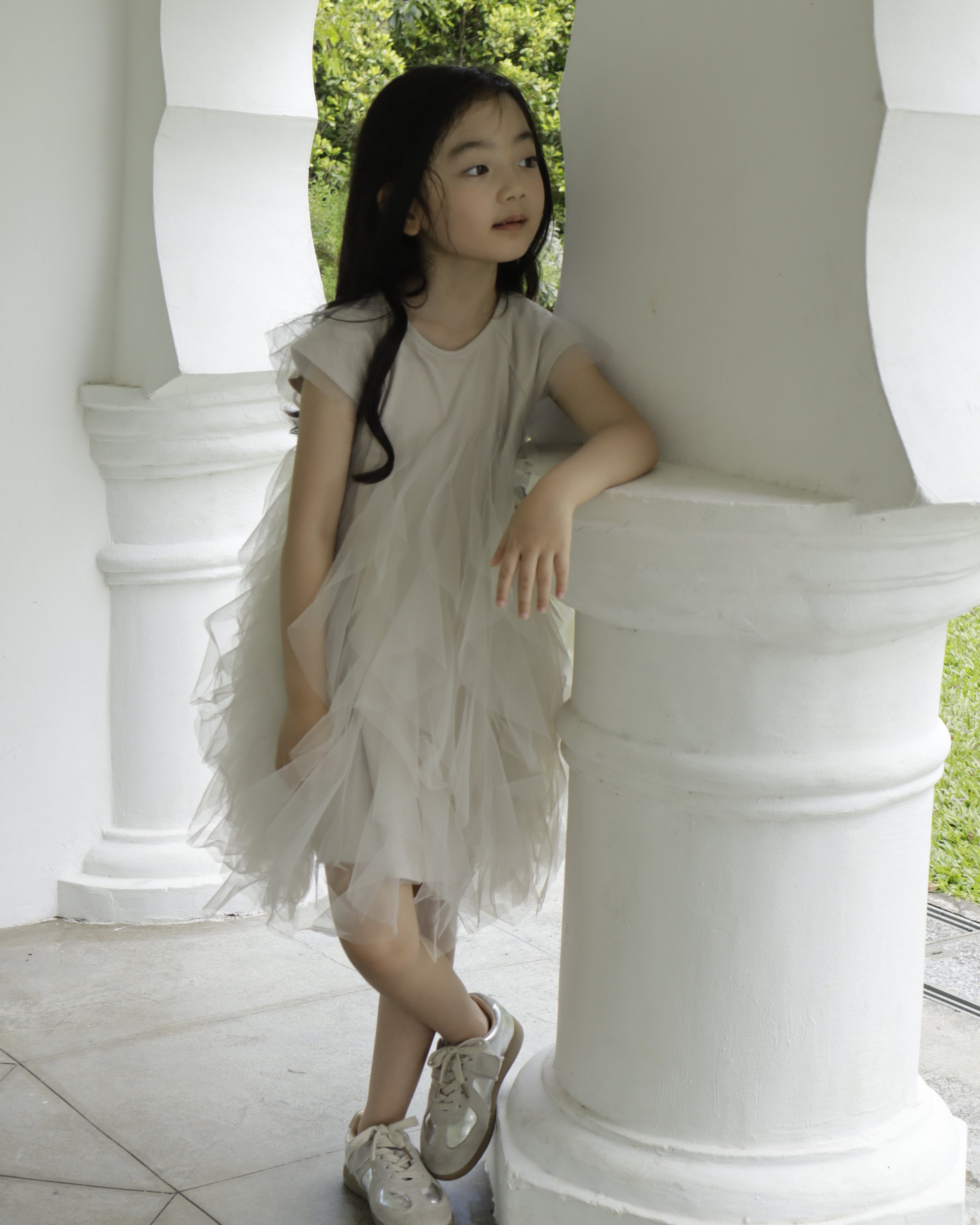 *Popular* - Short Sleeve Tulle Dress (Ready Stock)