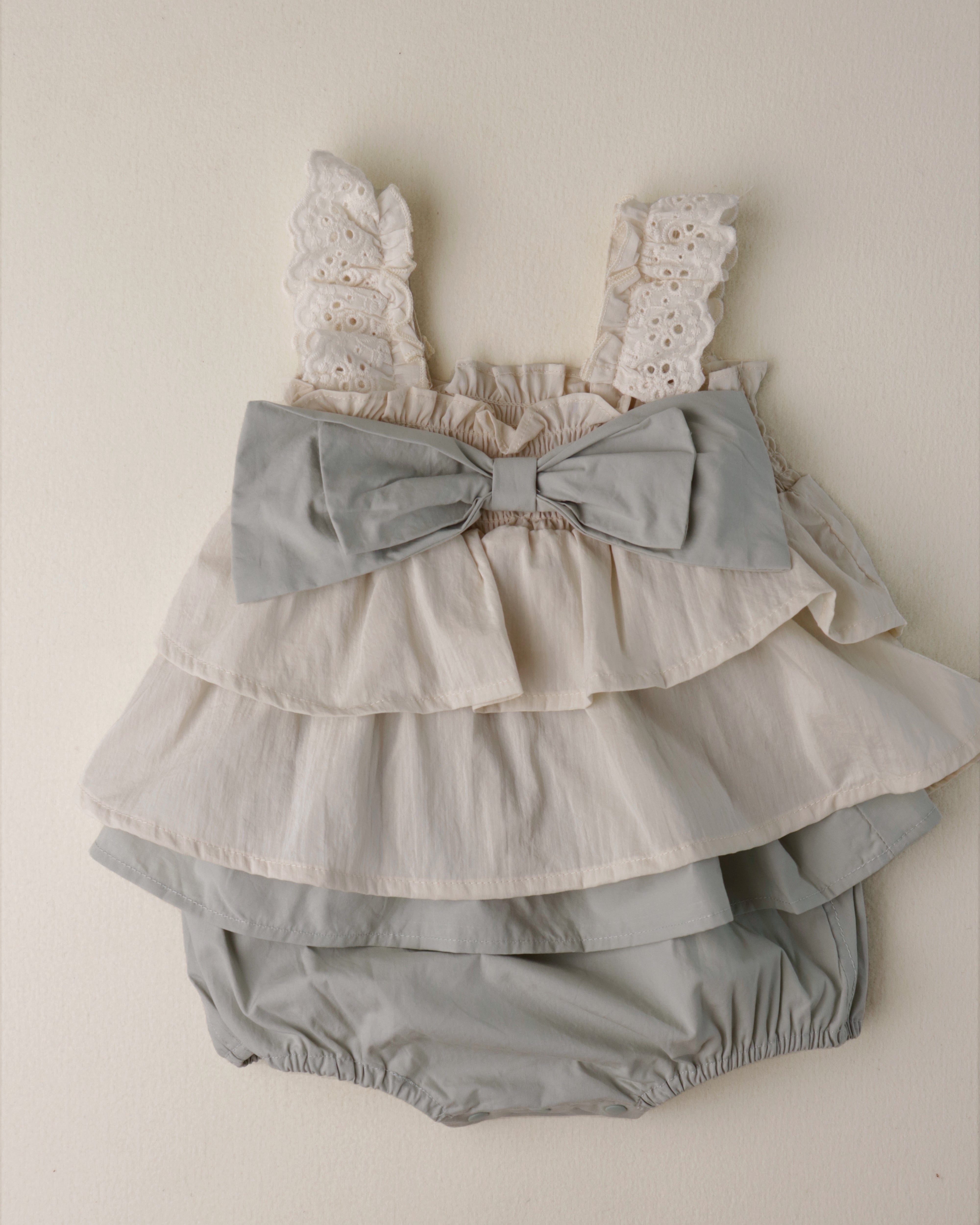 Layered Lace Ribbon top & Bloomer Set (Ready Stock)