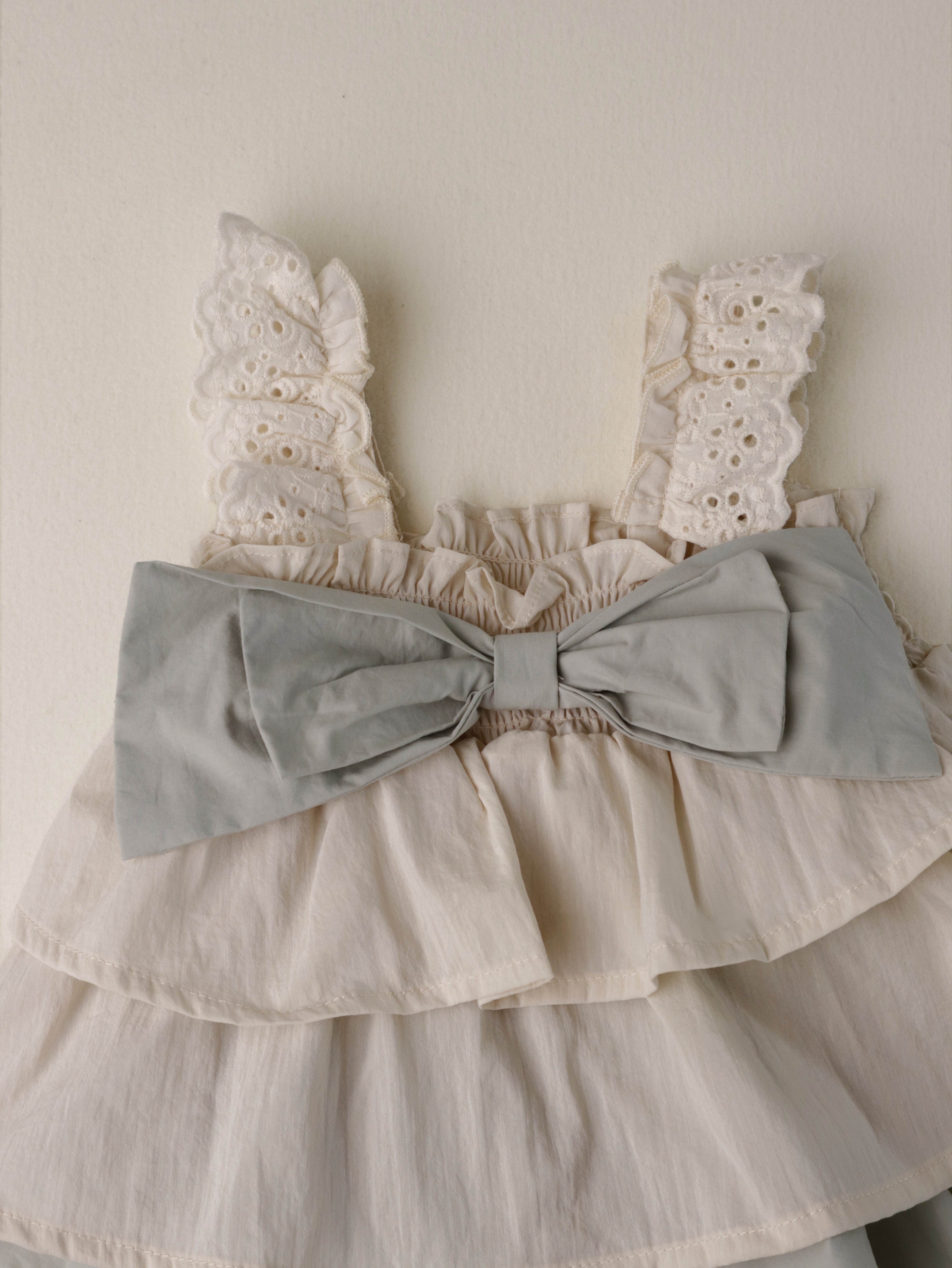Layered Lace Ribbon top & Bloomer Set (Ready Stock)