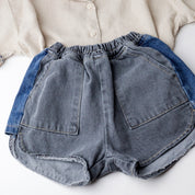 Mini Dual Color Denim Shorts (Ready Stock)